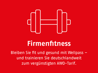 Bleiben Sie fit und gesund mit Firmenfitness von Wellpass –  und trainieren Sie deutschlandweit  zum vergünstigten AWO-Tarif.